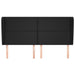 Tăblie de pat cu aripioare, negru, 163x23x118/128 cm, piele eco - WALTI WALTI