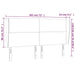 Tăblie de pat cu aripioare, alb, 183x23x118/128 cm, piele eco - WALTI WALTI