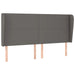 Tăblie de pat cu aripioare gri 183x23x118/128 cm piele eco - WALTI WALTI