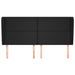 Tăblie de pat cu aripioare, negru, 203x23x118/128 cm, piele eco - WALTI WALTI