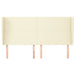 Tăblie de pat cu aripioare, crem, 203x23x118/128 cm, piele eco - WALTI WALTI