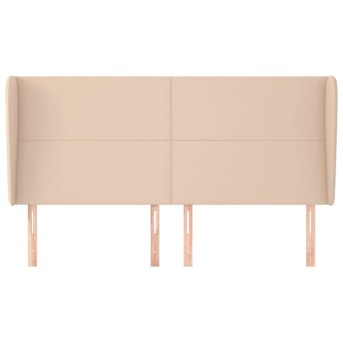 Tăblie pat cu aripioare cappuccino 203x23x118/128 cm piele eco - WALTI WALTI