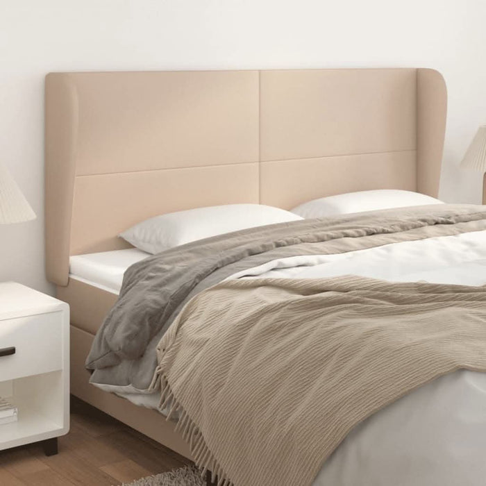 Tăblie pat cu aripioare cappuccino 203x23x118/128 cm piele eco - WALTI WALTI