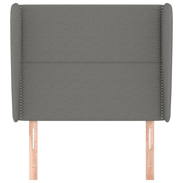 Tăblie de pat cu aripioare gri închis 93x23x118/128 cm textil - WALTI WALTI