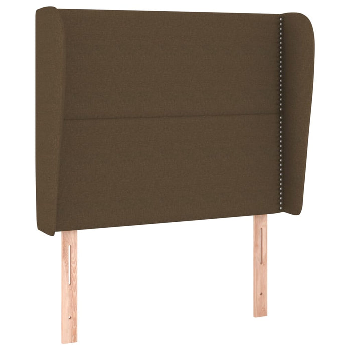 Tăblie de pat cu aripioare maro închis 93x23x118/128 cm textil - WALTI WALTI