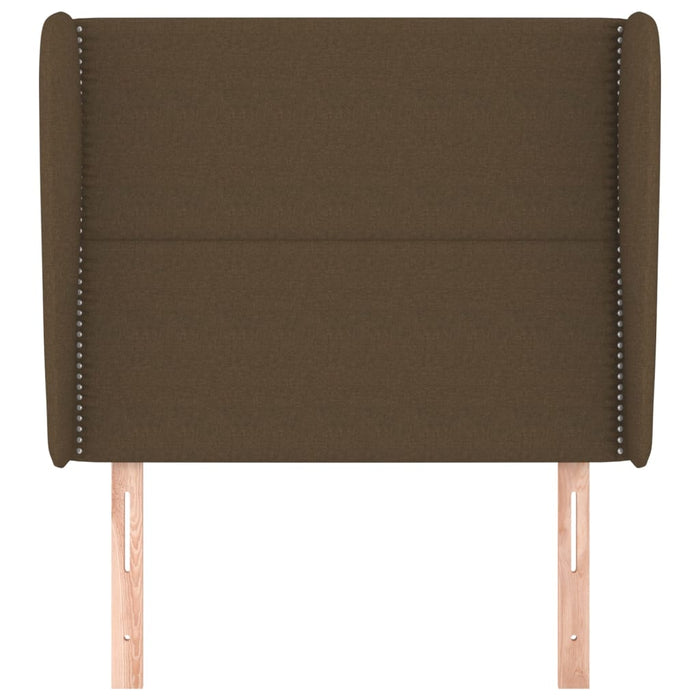 Tăblie de pat cu aripioare maro închis 93x23x118/128 cm textil - WALTI WALTI