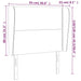 Tăblie de pat cu aripioare maro închis 93x23x118/128 cm textil - WALTI WALTI