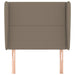 Tăblie de pat cu aripioare gri taupe 93x23x118/128 cm textil - WALTI WALTI
