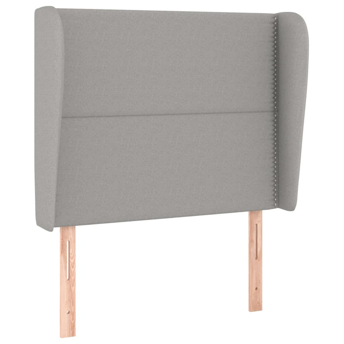 Tăblie de pat cu aripioare gri deschis 103x23x118/128 cm textil - WALTI WALTI