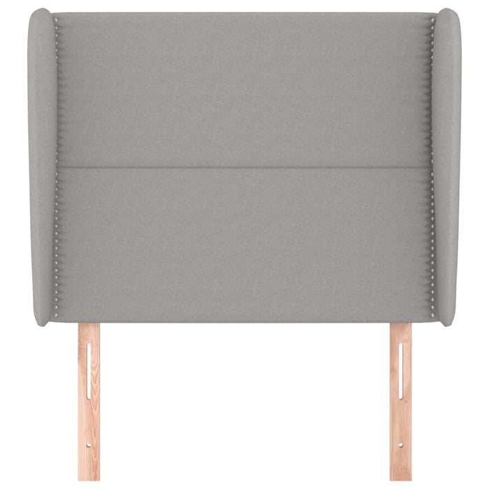 Tăblie de pat cu aripioare gri deschis 103x23x118/128 cm textil - WALTI WALTI