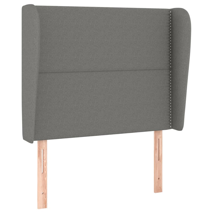 Tăblie de pat cu aripioare gri închis 103x23x118/128 cm textil - WALTI WALTI