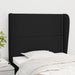 Tăblie de pat cu aripioare, negru, 103x23x118/128 cm, textil - WALTI WALTI