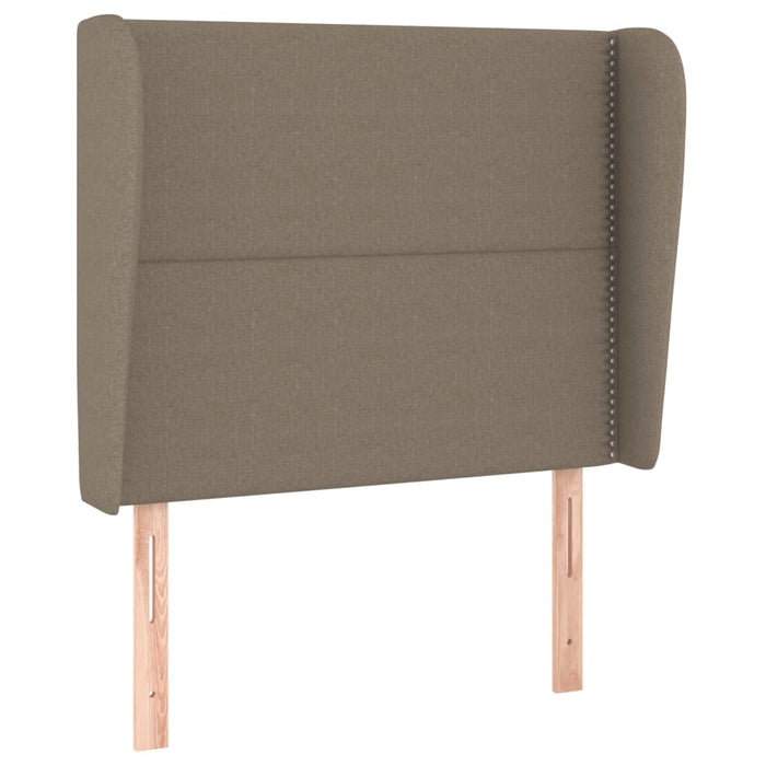 Tăblie de pat cu aripioare gri taupe 103x23x118/128 cm textil WALTI