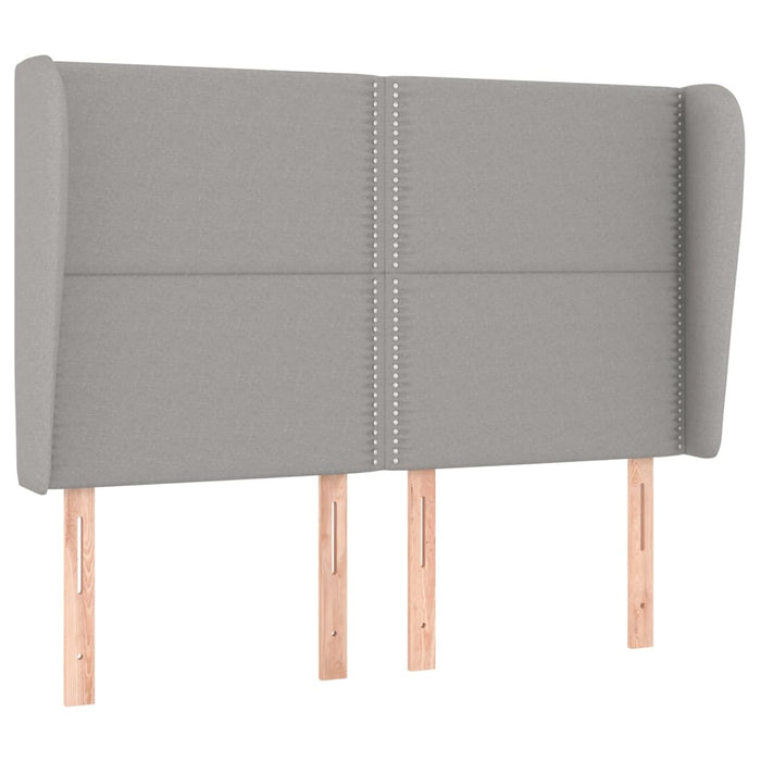 Tăblie de pat cu aripioare gri deschis 147x23x118/128 cm textil WALTI