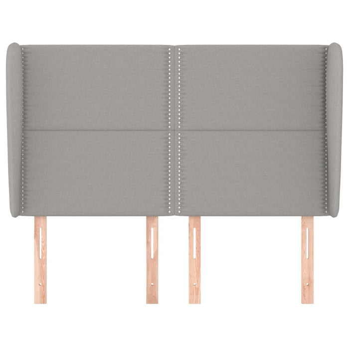 Tăblie de pat cu aripioare gri deschis 147x23x118/128 cm textil WALTI