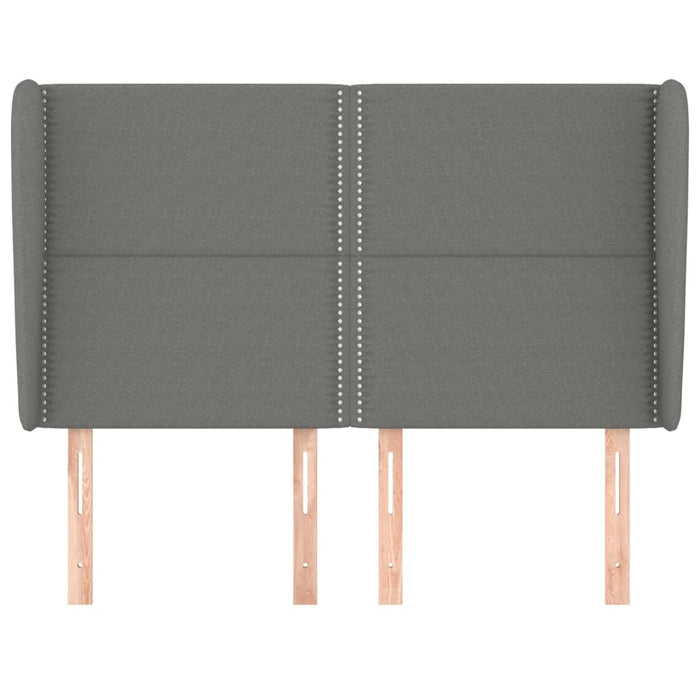 Tăblie de pat cu aripioare gri închis 147x23x118/128 cm textil - WALTI WALTI