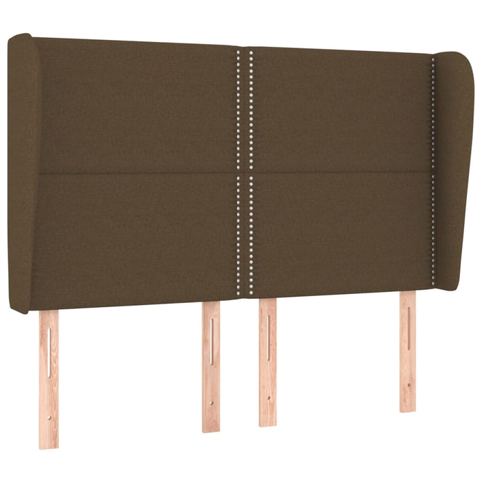 Tăblie de pat cu aripioare maro închis 147x23x118/128 cm textil WALTI