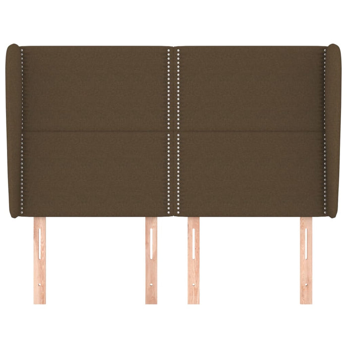 Tăblie de pat cu aripioare maro închis 147x23x118/128 cm textil WALTI