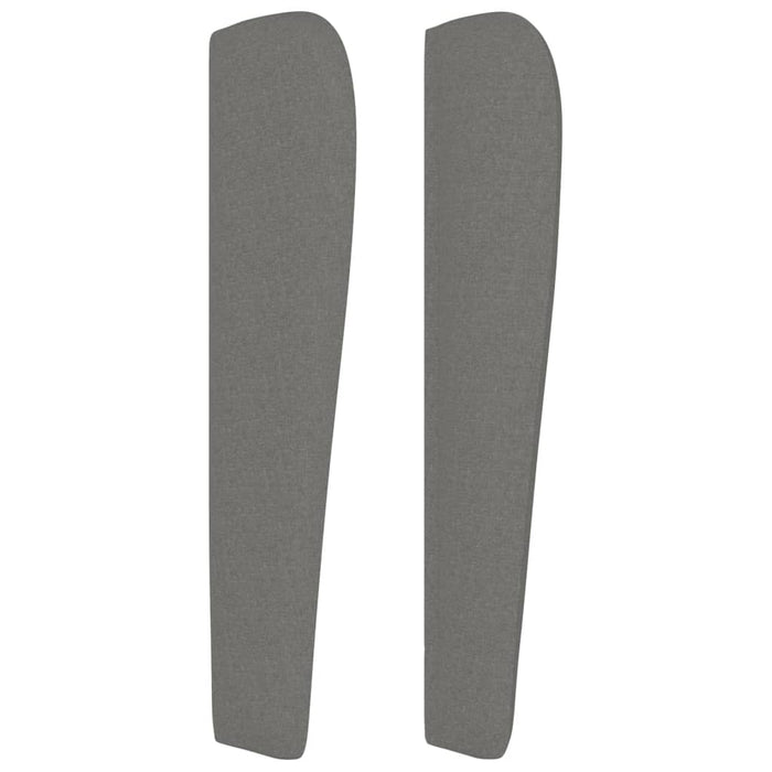 Tăblie de pat cu aripioare gri închis 183x23x118/128 cm textil - WALTI WALTI