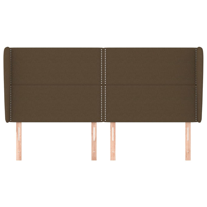 Tăblie de pat cu aripioare maro închis 183x23x118/128 cm textil - WALTI WALTI