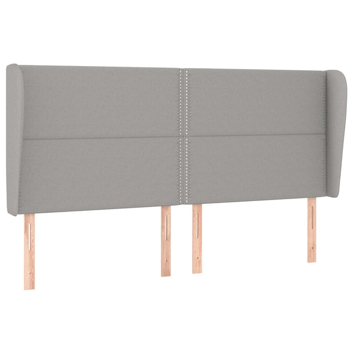 Tăblie de pat cu aripioare gri deschis 203x23x118/128 cm textil - WALTI WALTI
