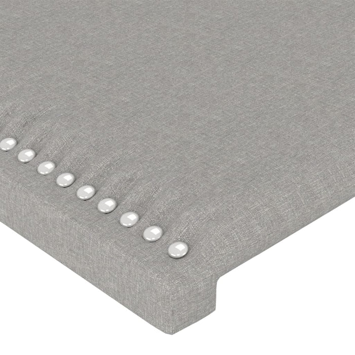Tăblie de pat cu aripioare gri deschis 203x23x118/128 cm textil - WALTI WALTI