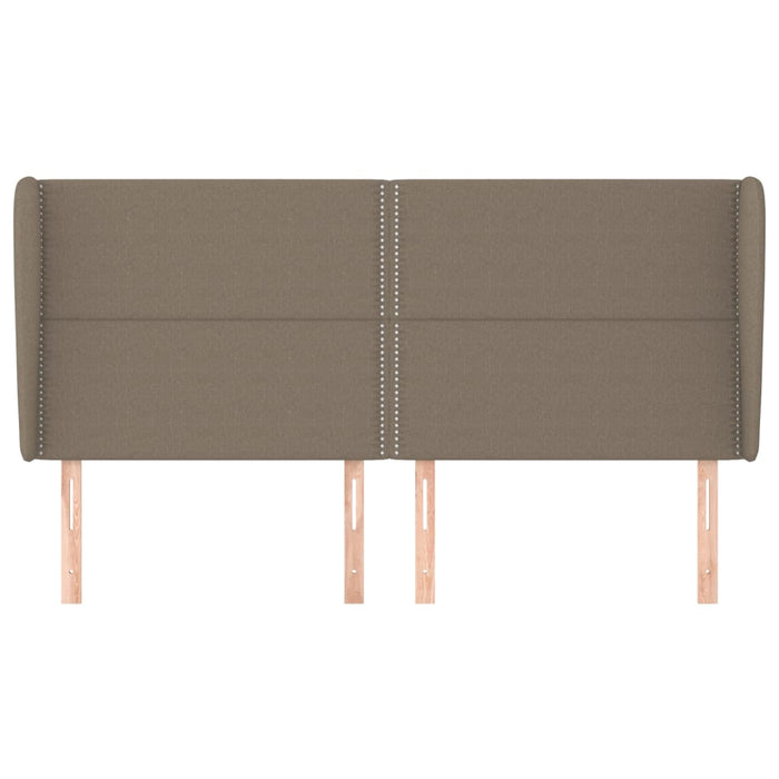 Tăblie de pat cu aripioare gri taupe 203x23x118/128 cm textil WALTI