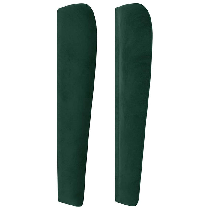 Tăblie pat cu aripioare verde închis 93x23x118/128 cm catifea WALTI
