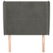 Tăblie de pat cu aripioare gri închis 103x23x118/128 cm catifea - WALTI WALTI