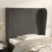 Tăblie de pat cu aripioare gri închis 103x23x118/128 cm catifea - WALTI WALTI