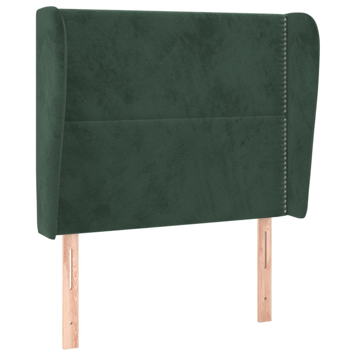 Tăblie pat cu aripioare verde închis 103x23x118/128 cm catifea - WALTI WALTI