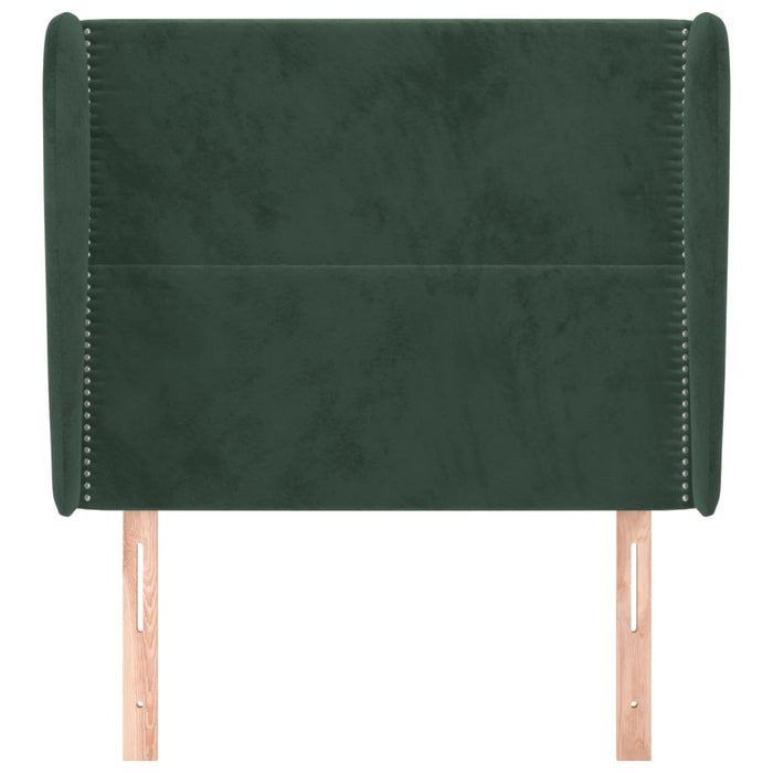 Tăblie pat cu aripioare verde închis 103x23x118/128 cm catifea - WALTI WALTI