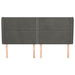 Tăblie de pat cu aripioare gri închis 203x23x118/128 cm catifea - WALTI WALTI