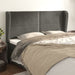 Tăblie de pat cu aripioare gri închis 203x23x118/128 cm catifea - WALTI WALTI