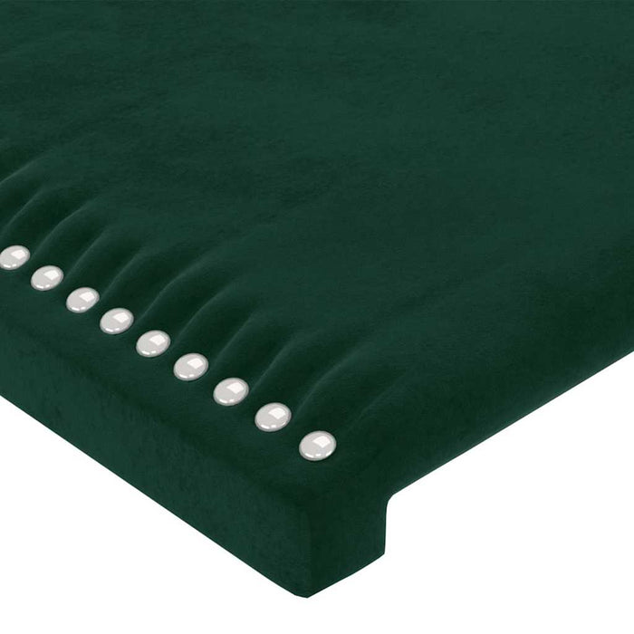 Tăblie pat cu aripioare verde închis 203x23x118/128cm catifea WALTI