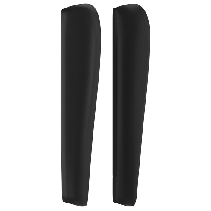 Tăblie de pat cu aripioare, negru, 83x23x118/128 cm, piele eco WALTI