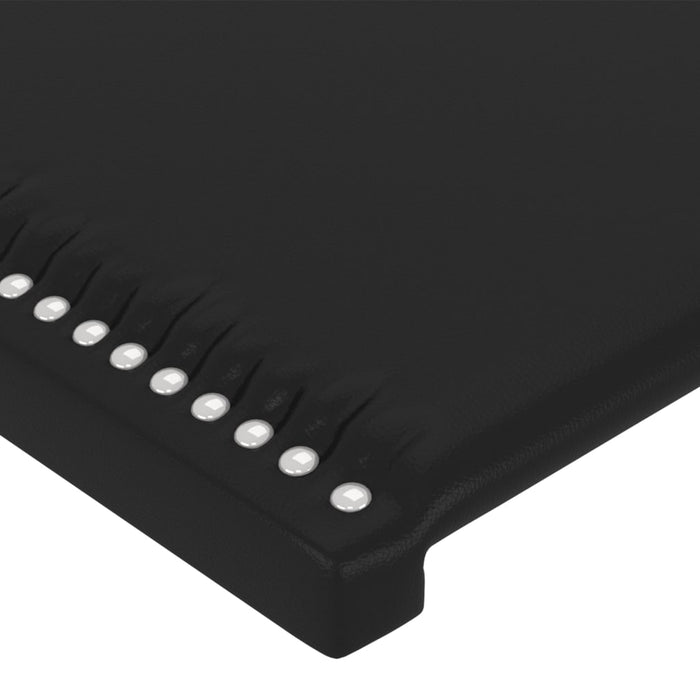 Tăblie de pat cu aripioare, negru, 83x23x118/128 cm, piele eco WALTI