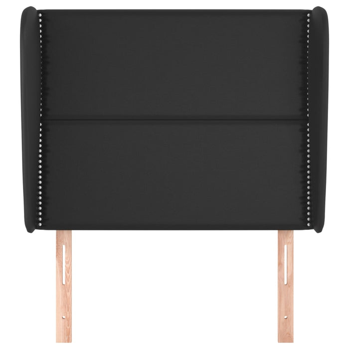 Tăblie de pat cu aripioare, negru, 93x23x118/128 cm, piele eco - WALTI WALTI