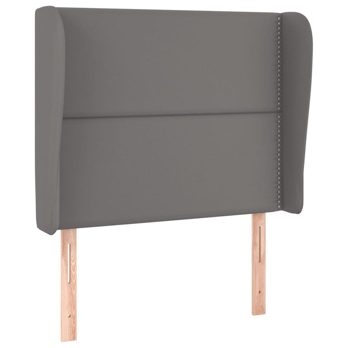 Tăblie de pat cu aripioare gri 93x23x118/128 cm piele eco - WALTI WALTI
