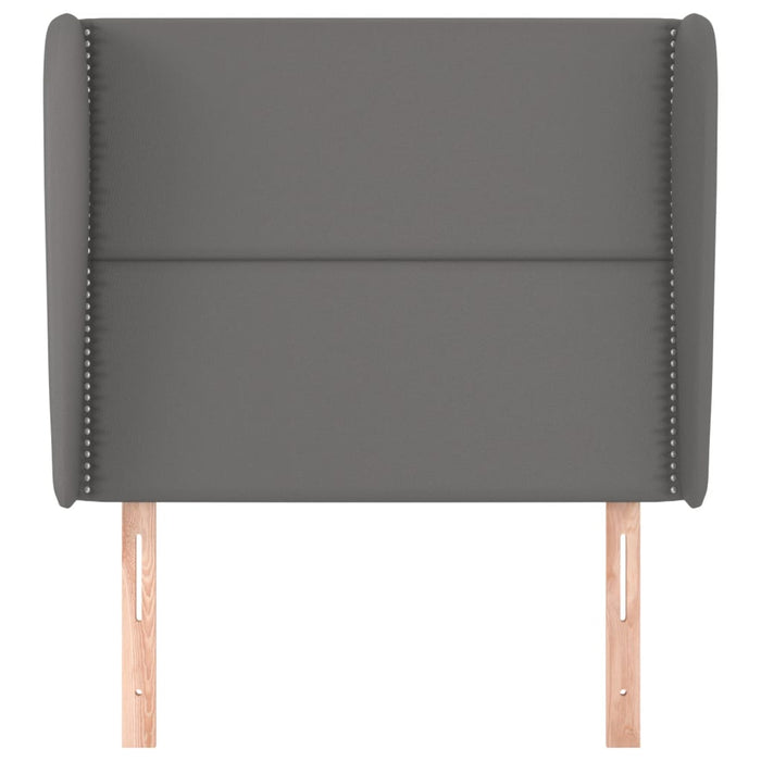 Tăblie de pat cu aripioare gri 93x23x118/128 cm piele eco - WALTI WALTI
