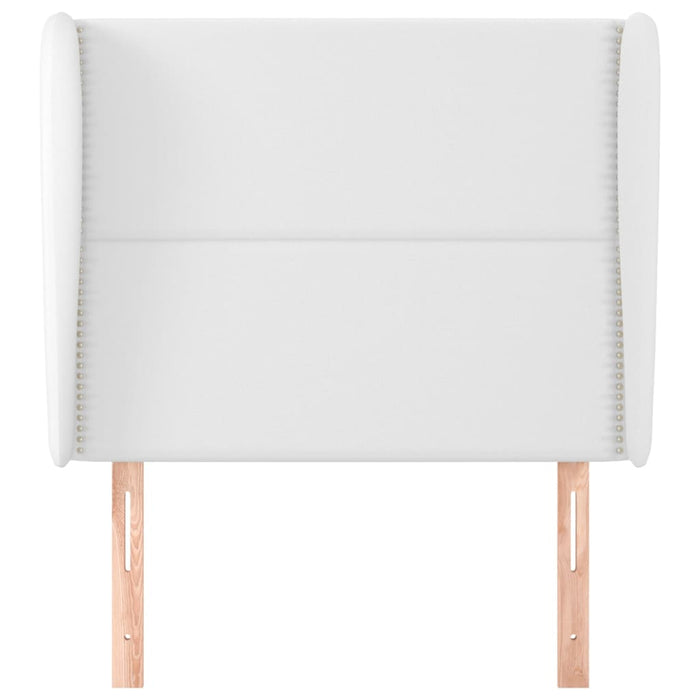 Tăblie de pat cu aripioare, alb, 103x23x118/128 cm, piele eco - WALTI WALTI