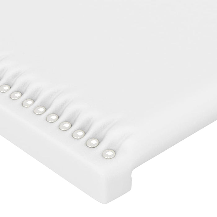 Tăblie de pat cu aripioare, alb, 103x23x118/128 cm, piele eco - WALTI WALTI