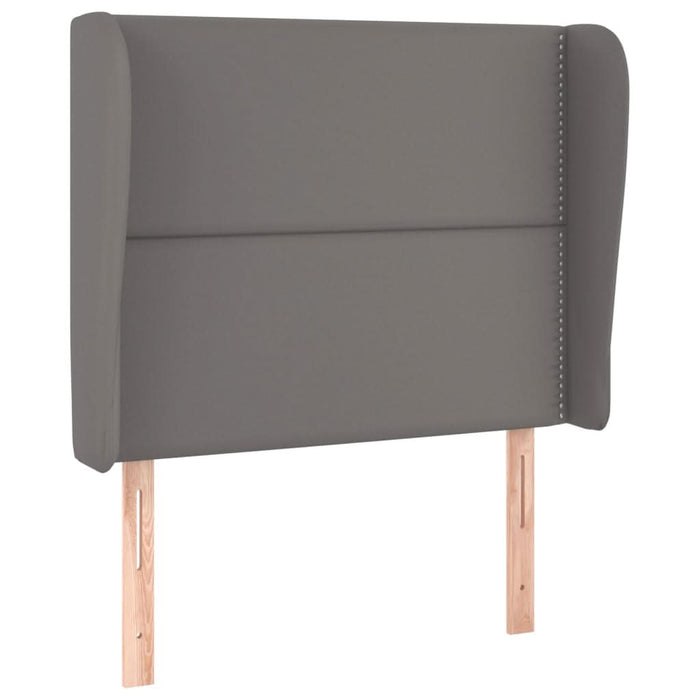 Tăblie de pat cu aripioare gri 103x23x118/128 cm piele eco - WALTI WALTI