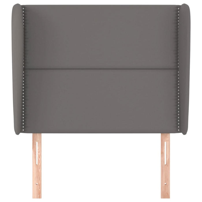 Tăblie de pat cu aripioare gri 103x23x118/128 cm piele eco - WALTI WALTI