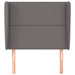 Tăblie de pat cu aripioare gri 103x23x118/128 cm piele eco - WALTI WALTI