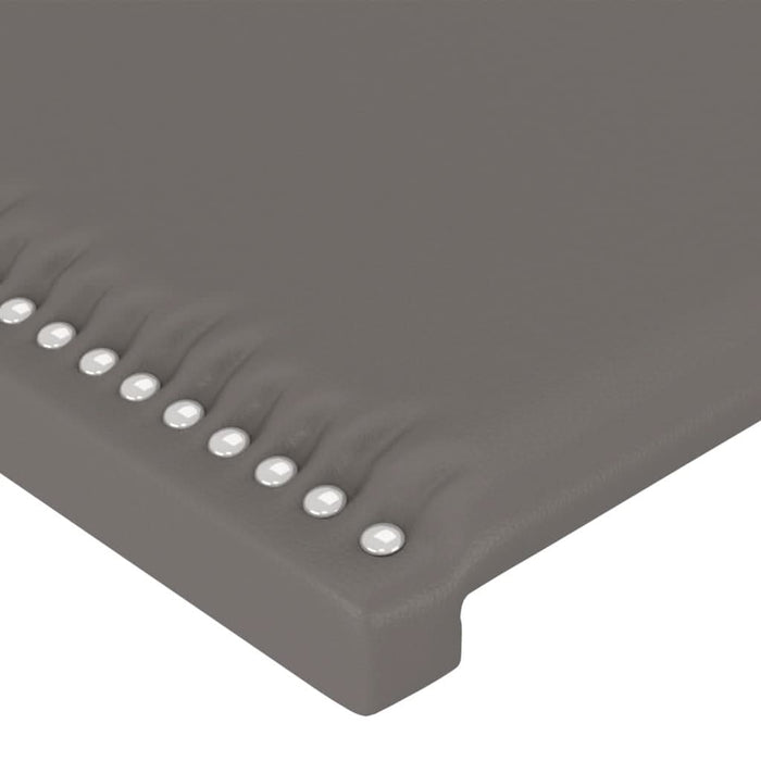Tăblie de pat cu aripioare gri 103x23x118/128 cm piele eco - WALTI WALTI
