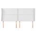 Tăblie de pat cu aripioare, alb, 203x23x118/128 cm, piele eco - WALTI WALTI