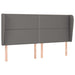 Tăblie de pat cu aripioare gri 203x23x118/128 cm piele eco - WALTI WALTI