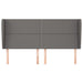 Tăblie de pat cu aripioare gri 203x23x118/128 cm piele eco - WALTI WALTI