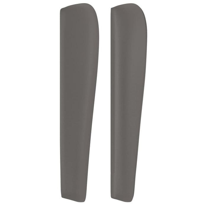 Tăblie de pat cu aripioare gri 203x23x118/128 cm piele eco - WALTI WALTI